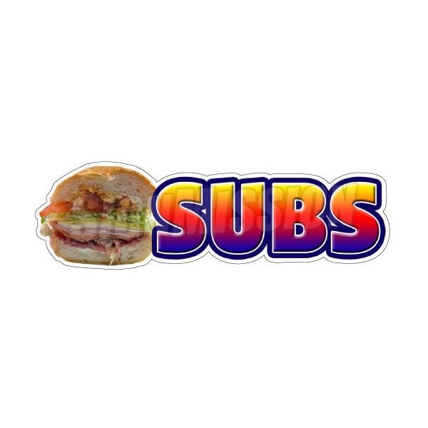 SUBS Concession Decal restaurant sub shop sandwich sign trailer sticker, D-DC-24-Subs